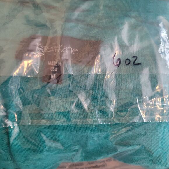 Karen Kane Linen Sleeveless Infinity Top Womens Medium Turquoise Preppy Boho USA - Picture 7 of 8